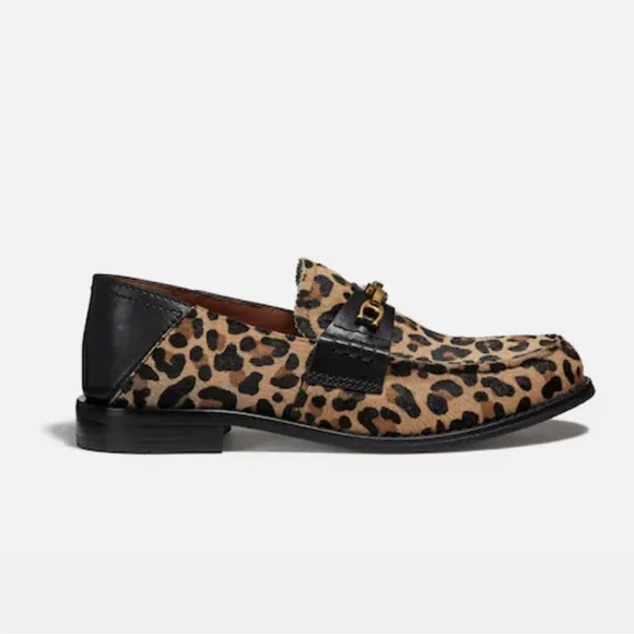 🐆COACH Women's Putnam Loafer Leopard Print size 5